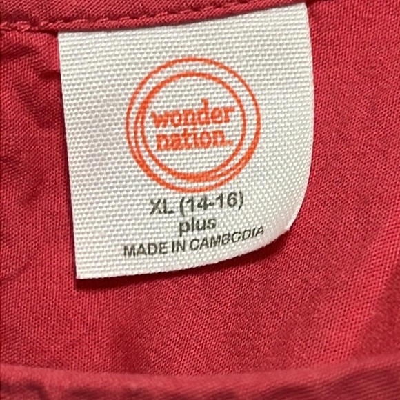 Wonder Nation Girls Ruffle Yoke Dress, Size XL 14/16 Plus - Picture 6 of 7